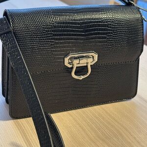 FREE WITH ANY PURCHASE Croc embossed purse